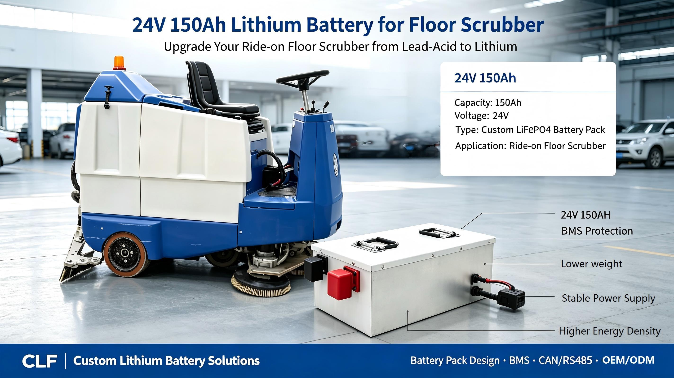 último caso de la compañía sobre 24V 150Ah Lithium Battery for Industrial Floor Scrubbers