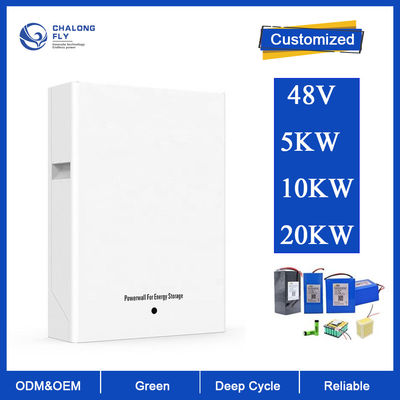 Sistema de batería de energía solar de reserva de almacenamiento de la batería 48V 100AH 200Ah del hogar del ODM 5KW 10KW del OEM de la batería de litio LiFePo4