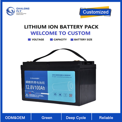 Baterías modificadas para requisitos particulares batería eléctrica de pesca con cebo de cuchara con cebo de cuchara del litio de la vespa del motor 12V100Ah de la batería de litio del ODM LiFePO4 del OEM