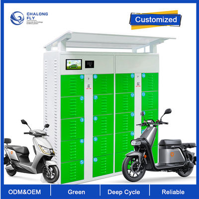 Batería de litio al aire libre del ODM LiFePO4 del OEM que intercambia el gabinete de la estación por compartir la batería modificada para requisitos particulares E-bici
