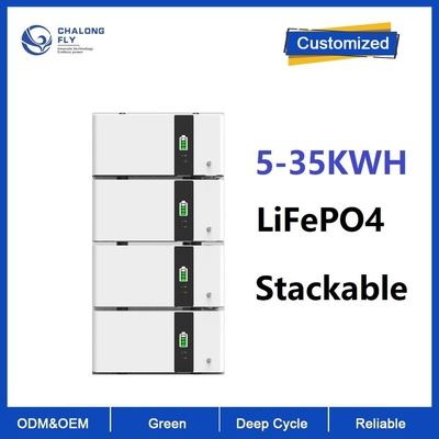 Litio apilable LiFePO4 10kwh Ion Battery Pack 48v 200Ah 10KWH 15KWH 20KWH para el sistema de energía solar 6000cycles del almacenamiento