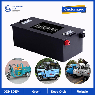 Batería de litio LiFePO4 80AH 120AH 300AH Personalizada Batería de iones de litio de 48V 60V 76V 96V para silla de ruedas eléctrica / triciclo