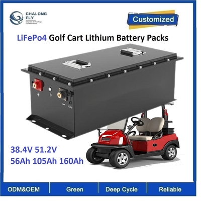 CLF OEM ODM Recargable LiFePo4 Golf Cart Batería de litio con paquetes 38.4V 56Ah 105Ah 160Ah Camión carretilla elevadora autobús 6000ciclos
