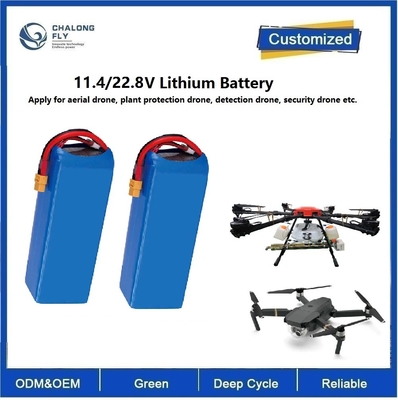 22000mAh LiFePO4 NCM 22.8V 33V 43.2V 6S 12s Batería de iones de litio para drones de detección aérea