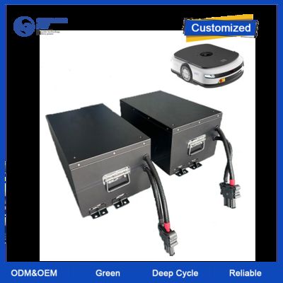 Batería de litio para robot AGV de 25,6 V 51,2 V 83,2 V, 100 A, 150 A, 200 Ah, batería Lifepo4 de 48 V con cargador, batería de iones de litio para AGV