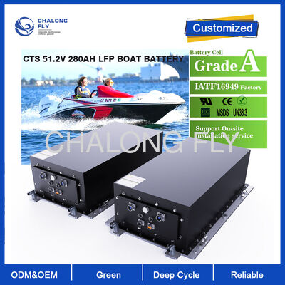 51.2V 280AH Lifepo4 Batería IP67 impermeable Batería de litio marina con 6000 ciclos para barco eléctrico