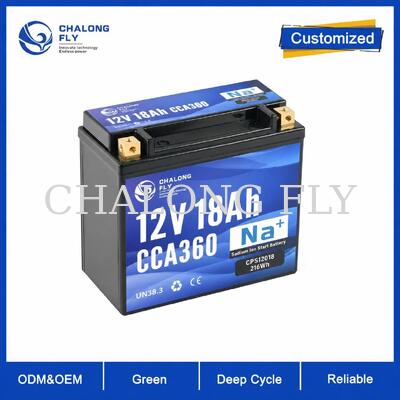 Batería de arranque de motocicleta LiFePO4 de 12.8V 18Ah 360CCA para aplicaciones de Powersports