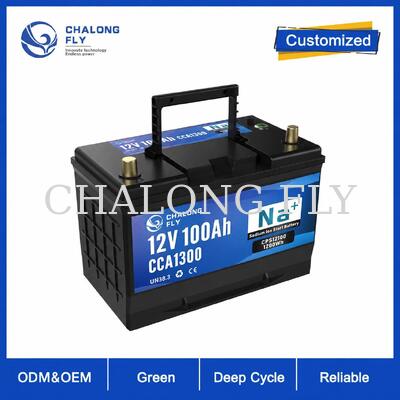 Batería de arranque de iones de sodio OEM de 12V, serie 60Ah, 80Ah, 100Ah para reemplazo automotriz