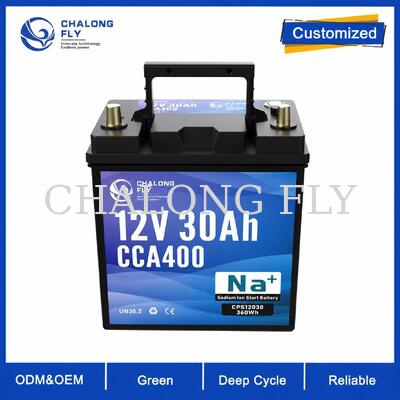 12.8V 30Ah 400CCA Batería de arranque de iones de sodio para motos de agua y barcos de pesca