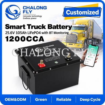 Batería de arranque para camión LiFePO4 de 25.6V 105Ah con 1000CCA para aire acondicionado de estacionamiento
